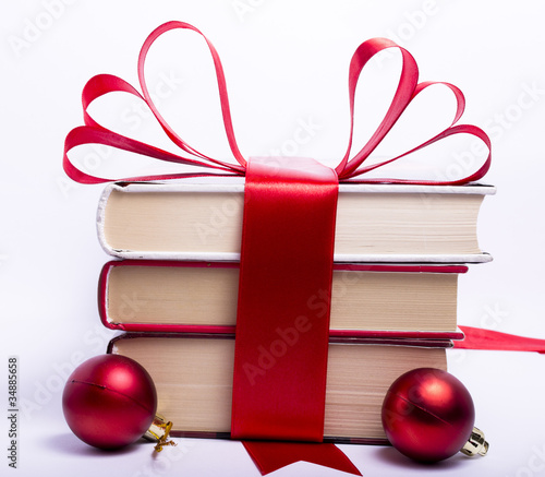 Gift wrapped books for Christmas
