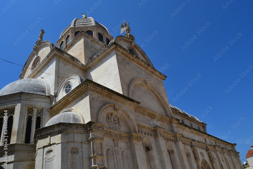 Monumental dome of the Cathedral of Sibenik, Croatia