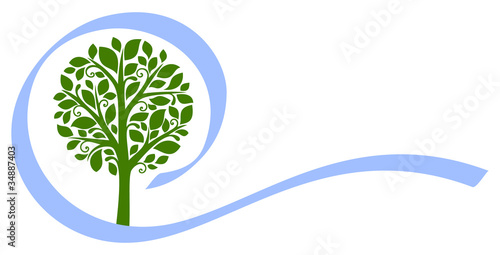 Vector tree emblem 5
