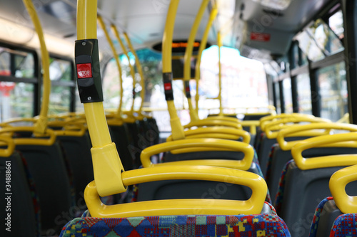 Interior of London City Bus