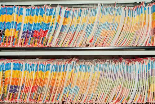 Medical Records folders.