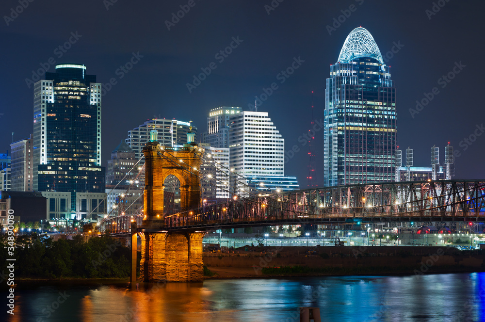 Cincinnati skyline.