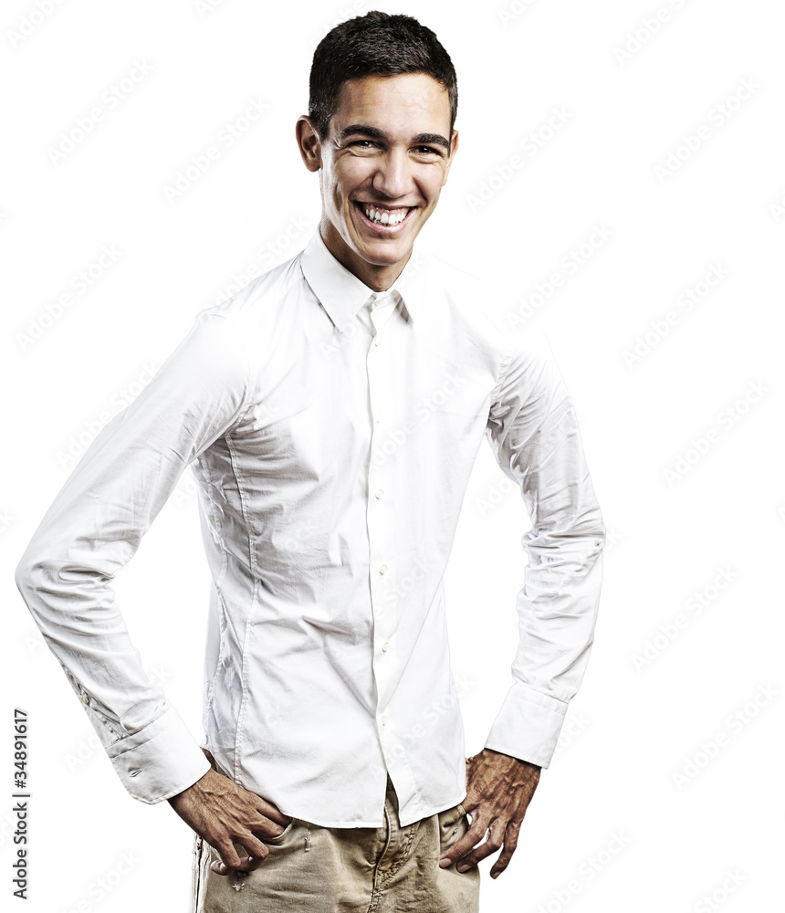 young man smiling young man smiling