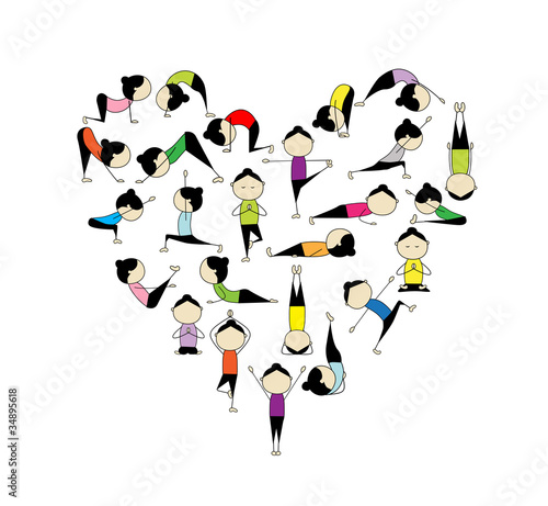 I love yoga! Heart shape for your design