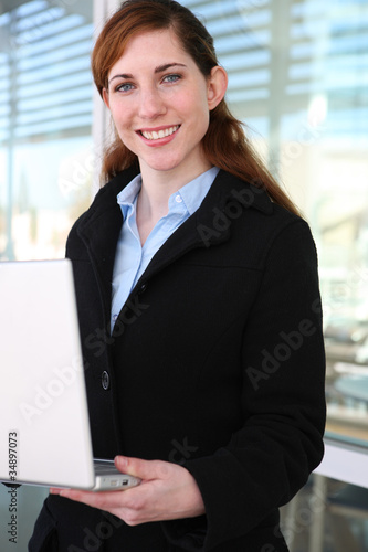 Business Woman with Laptop