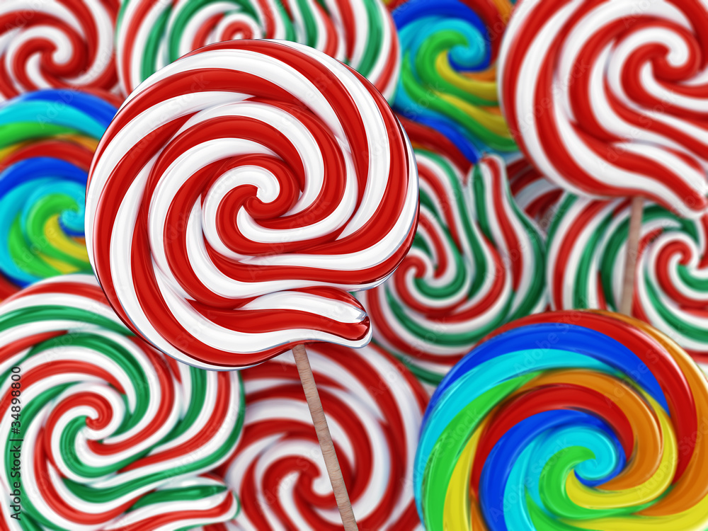 Lollipop candy , 3d illustration Lollipop candy , 3d illustration
