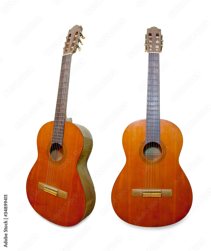 Obraz premium Guitar classic on white background