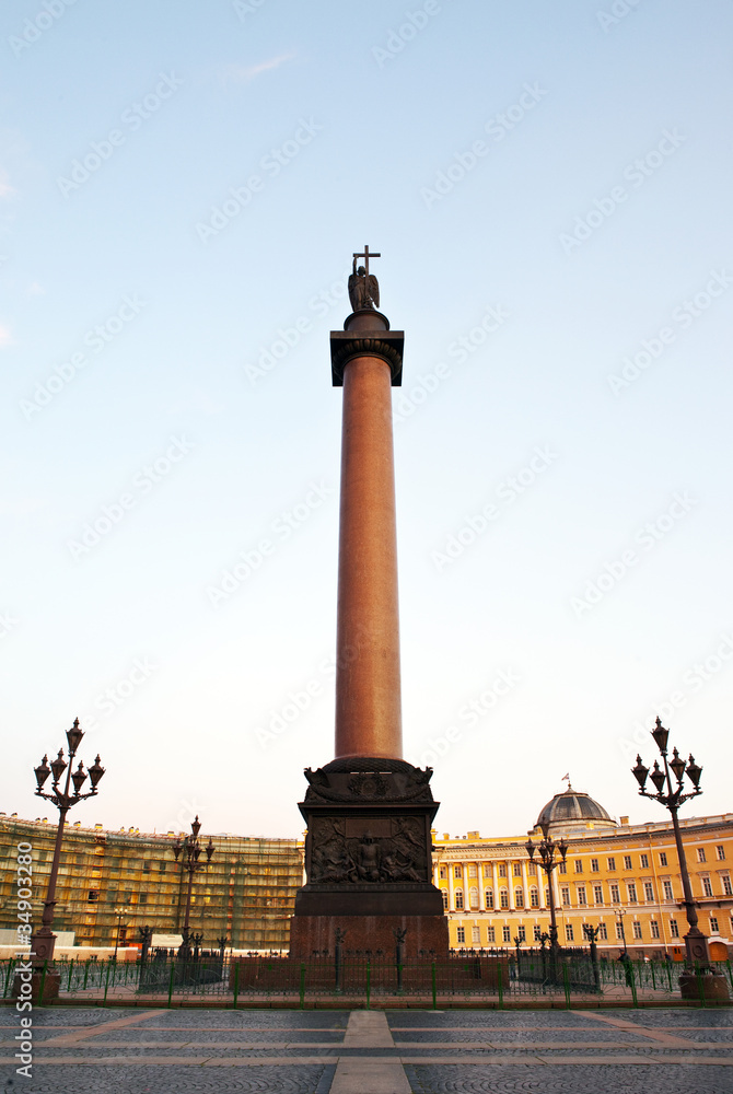 Alexander Column, Palace Square in St Petersburg