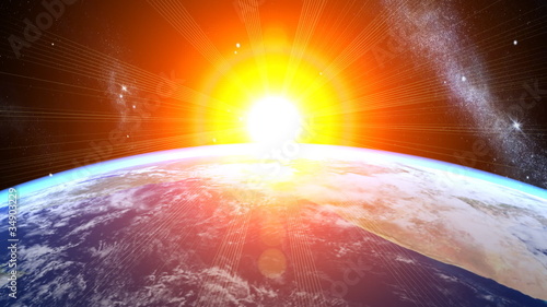 3d Earth Animation. High quality textures