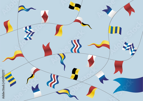 Set of nautical flags.