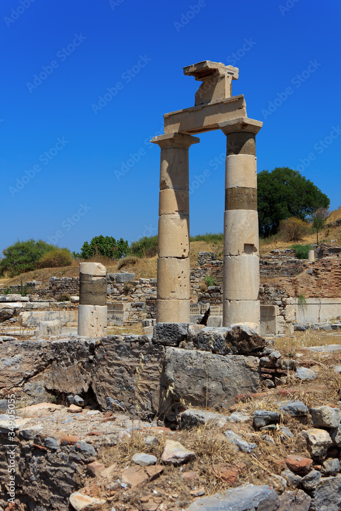 Columns in Ephesus, Turkey