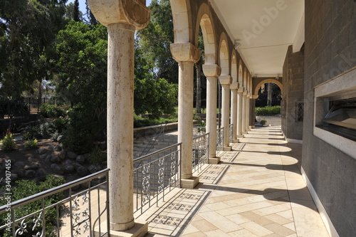 фотографія Colonnade in Church of Beatitudes, Capernaum.
