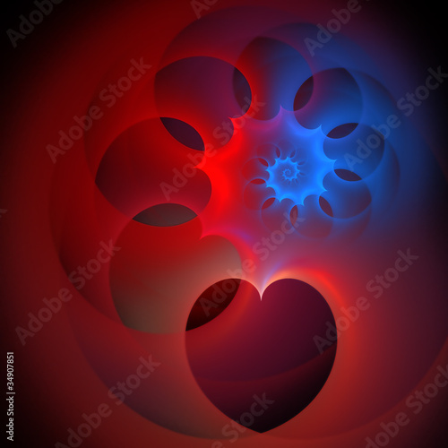 spiraling hearts fractal