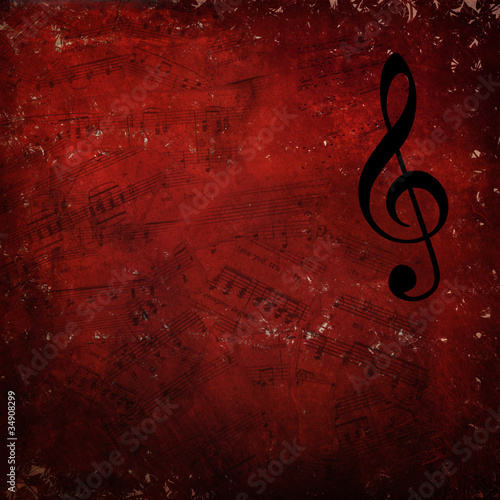 Texture rossa  chiave di violino  spartiti musicali