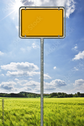 Quadro su tela Ortschild leer