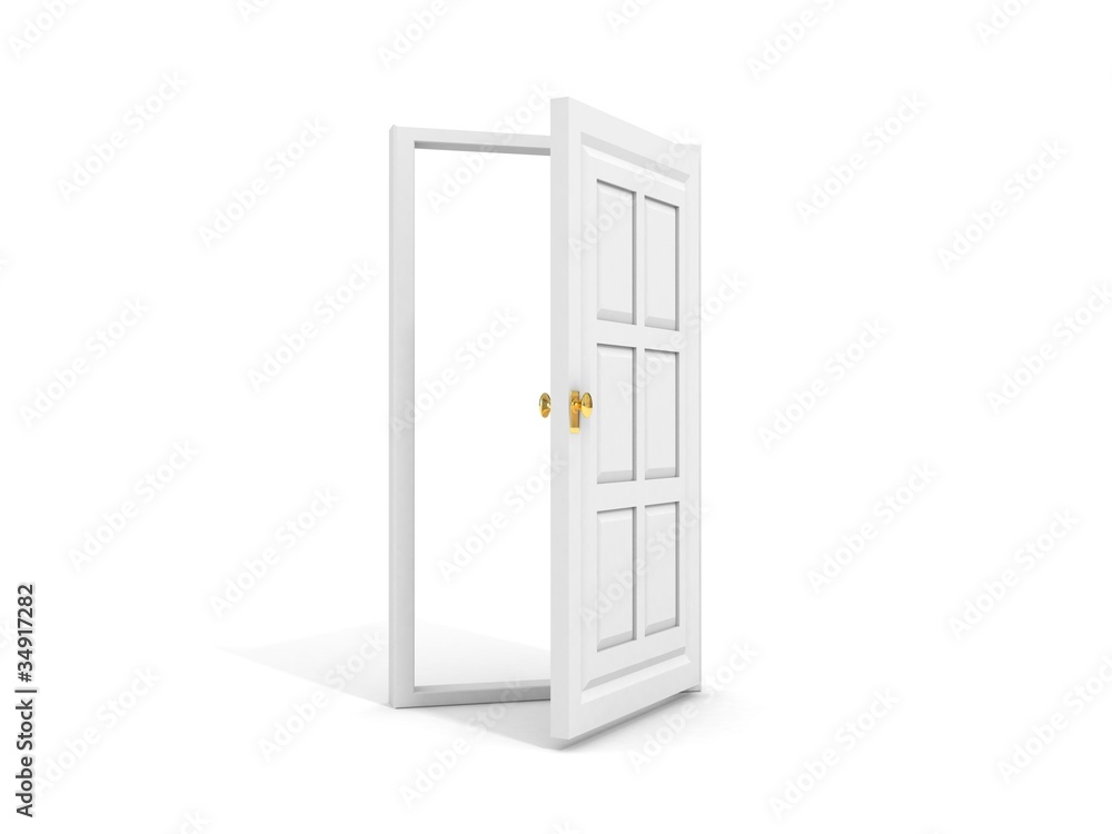white door opened to white white door opened to white