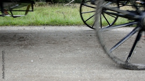 Wallpaper Mural detail of a horse carriage moving by on a field trail Torontodigital.ca