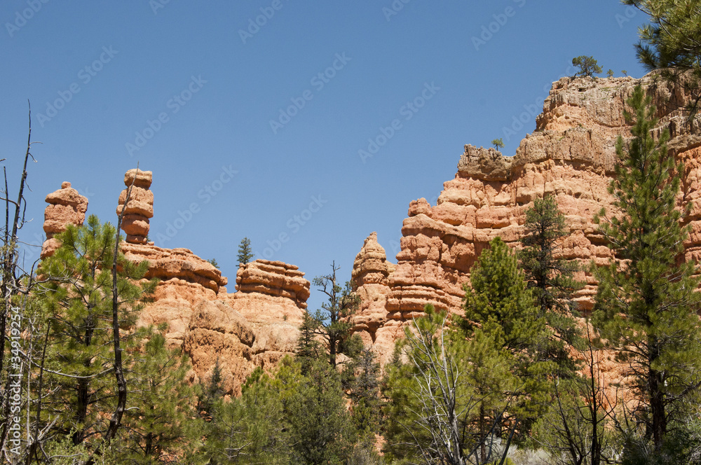 Salt and Pepperpot rocks Red Rock Canyon Utah USA