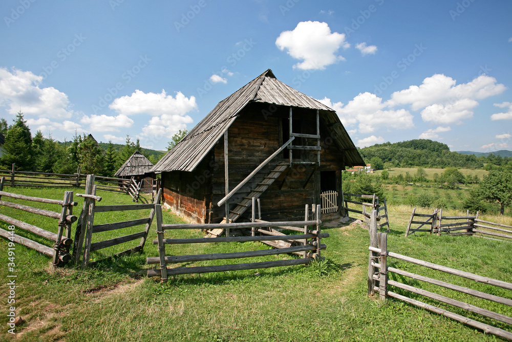 Traditional serbian house in ethno-village Traditional serbian house in ethno-village