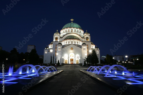 Schilderij op canvas Cathedral of Saint Sava in Belgrade, Serbia