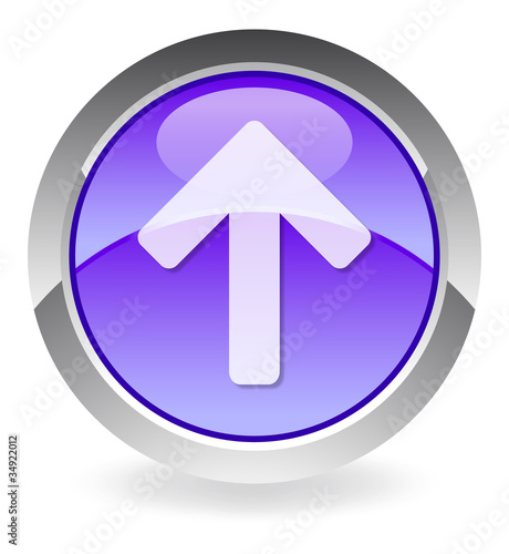 violet vector button "arrow up"