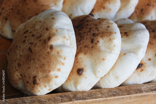 Pita bread on display photo