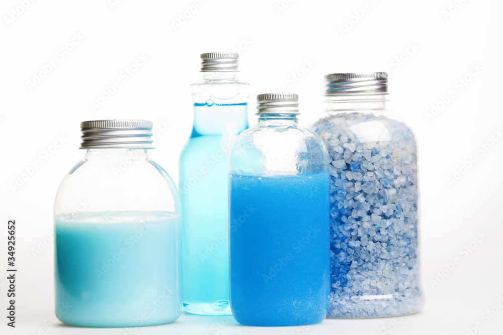 Set bottles with facilities on the care of body Set bottles with facilities on the care of body