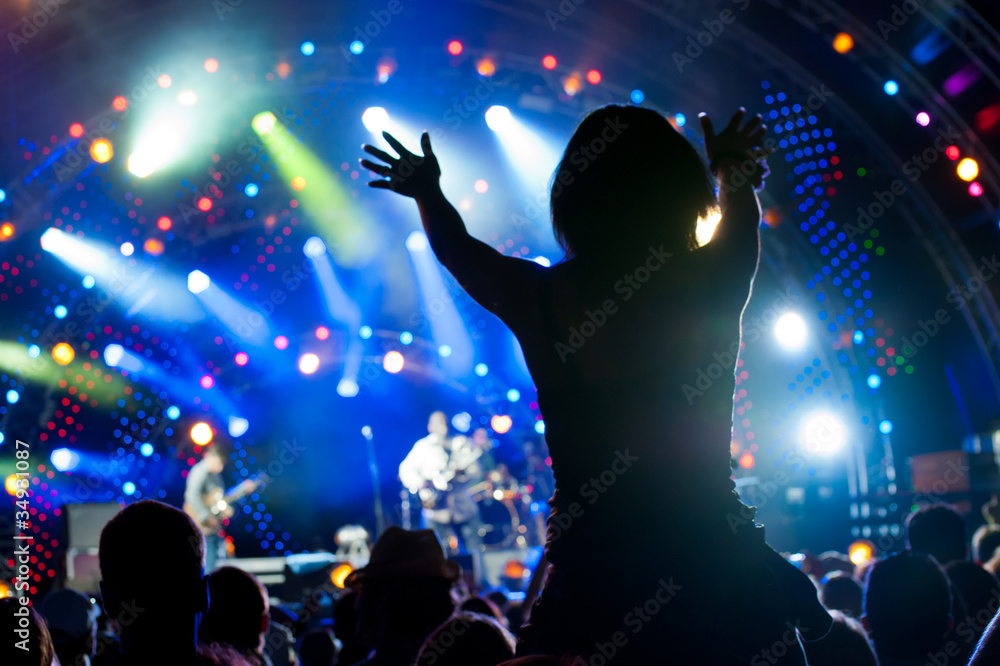 Obraz premium Crowd of fans at a concert