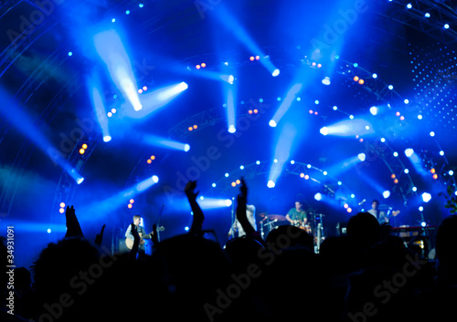 Crowd of fans at a concert © Anton Gvozdikov
