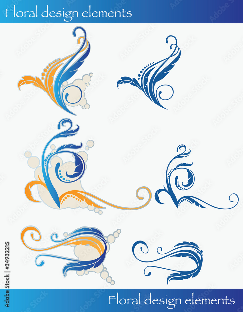 vector collection of floral design elements vector collection of floral design elements