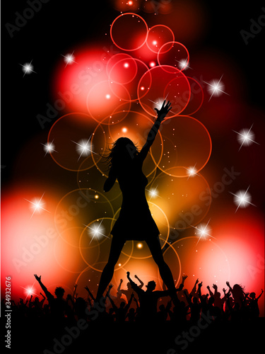 female singer performing