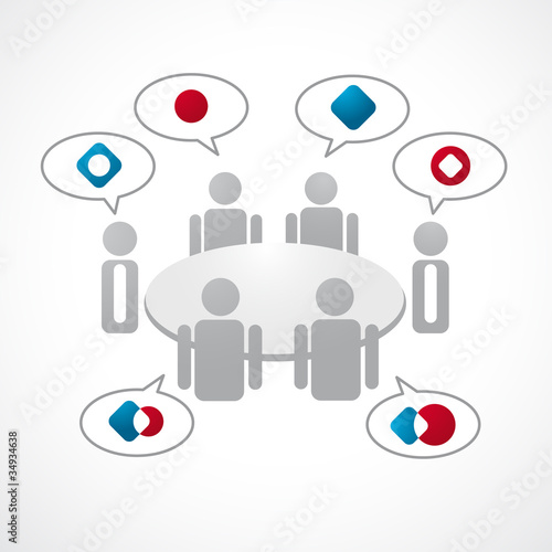 réunion, illustration, rh, ressources humaines