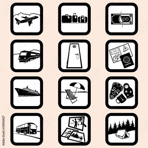 Travel icon set