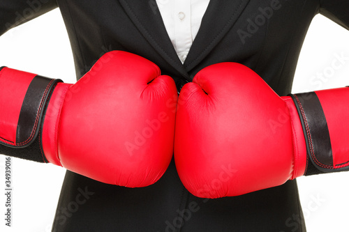 Business concept - boxing gloves and suit © Maridav