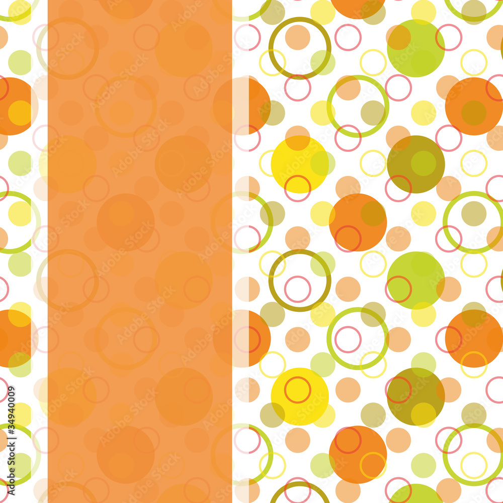 card design with colorful polka dot