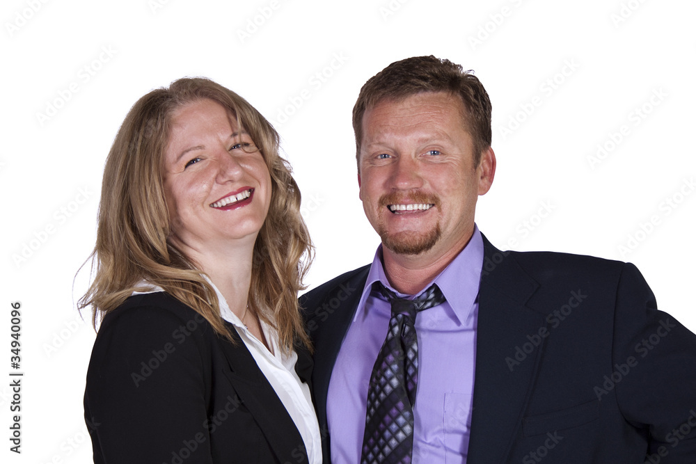 Cute Couple - Studio Shot on White Background Cute Couple - Studio Shot on White Background