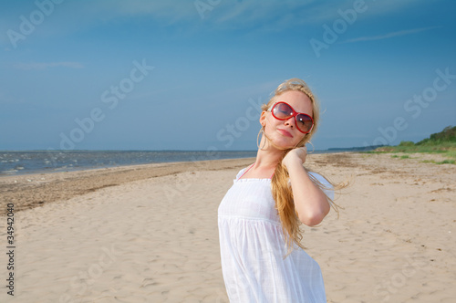 woman   standing on sand