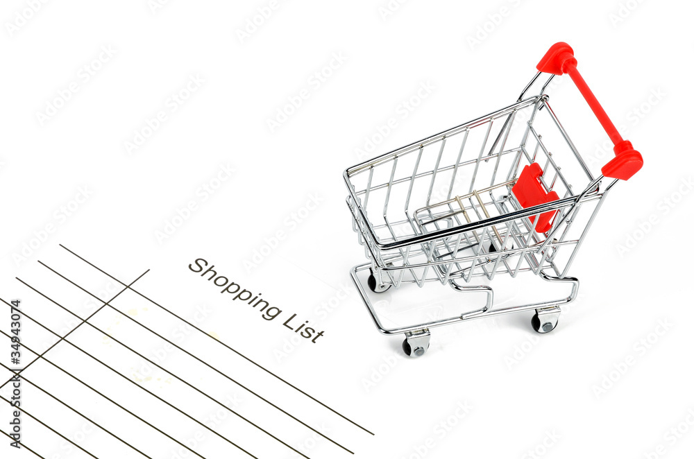 Shopping cart and shopping list