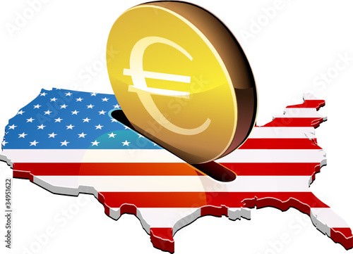 Investir des Euros aux états-unis d'Amérique (détouré)