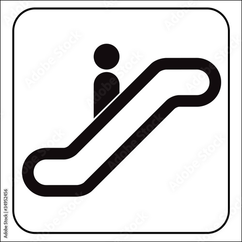 escalator Information signal, vector