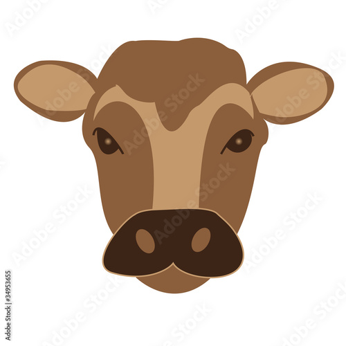 brown little cow head