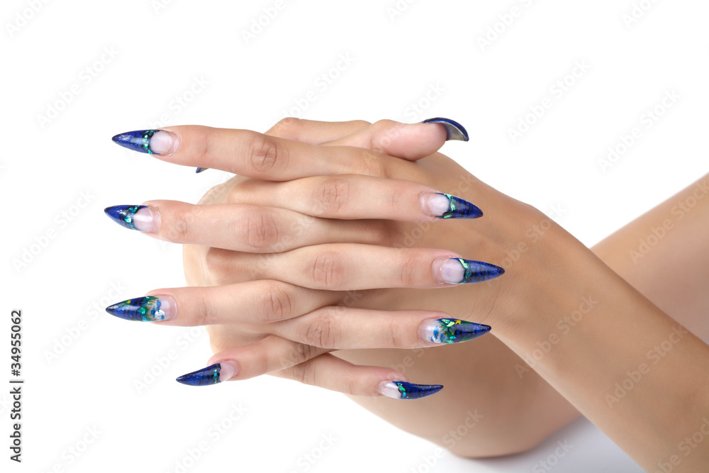 Female hands with manicure isolated Female hands with manicure isolated