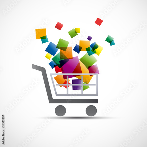 Logo discount. Shopping cart # Vector
