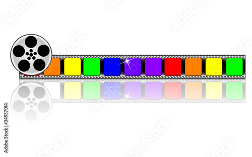 colorful filmstrip; vector