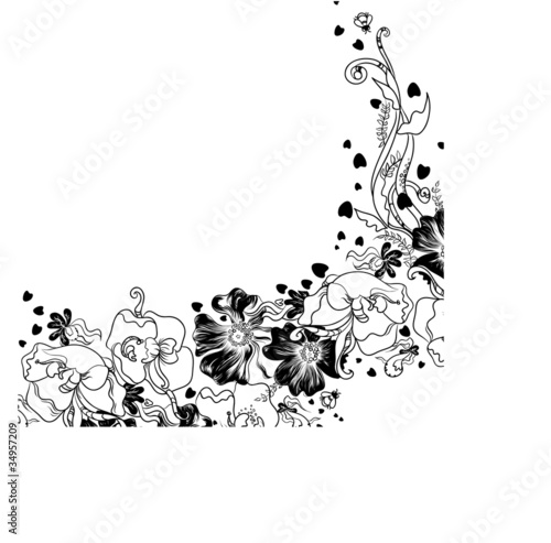 hand drawn decorative flowers
