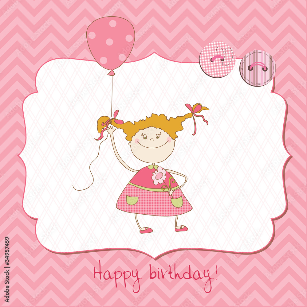 Baby Greeting Card with Photo Frame and place for your text in v Baby Greeting Card with Photo Frame and place for your text in v