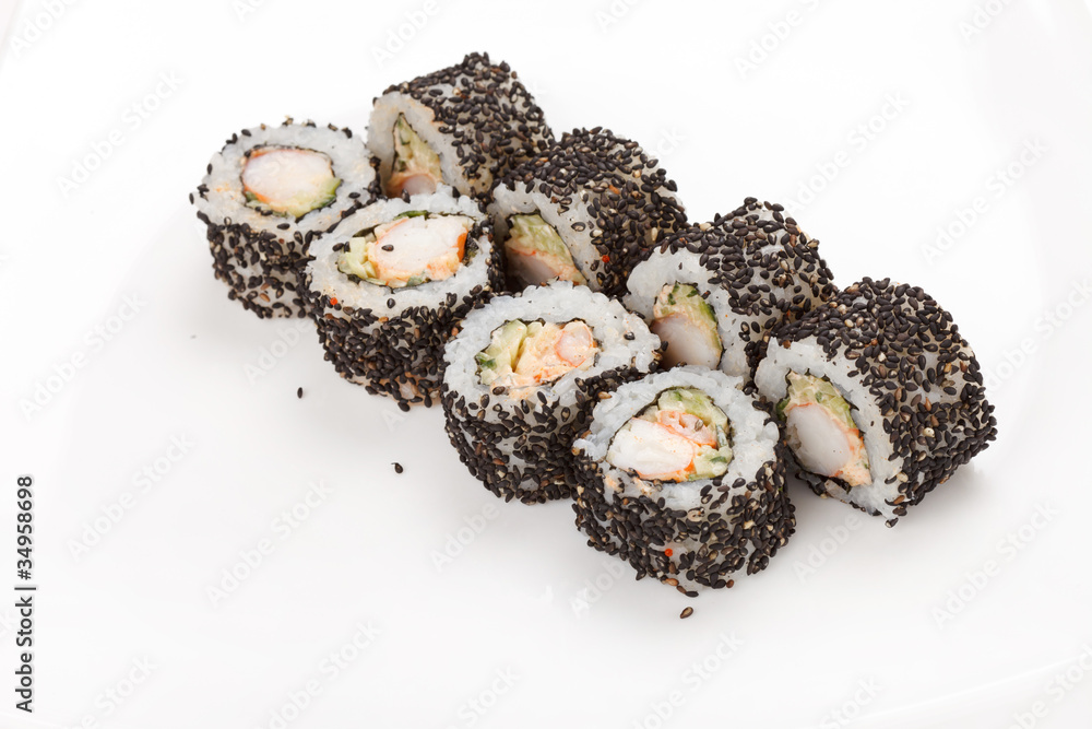 sushi on the white sushi on the white