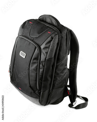 New closed black backpack