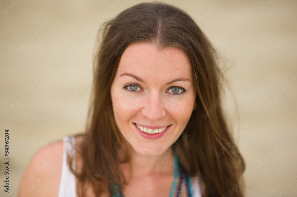 Portrait of beautiful brunette woman
