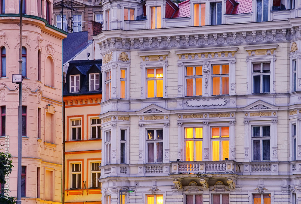 Karlovy Vary Hausfassaden - Karlovy Vary facade 03